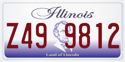 IL license plate Z499812