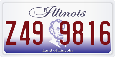 IL license plate Z499816