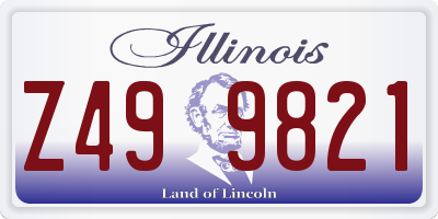IL license plate Z499821