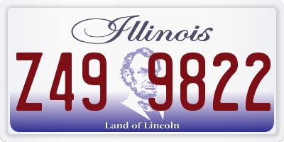 IL license plate Z499822