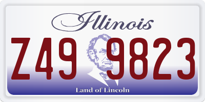IL license plate Z499823