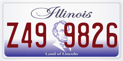 IL license plate Z499826