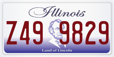 IL license plate Z499829