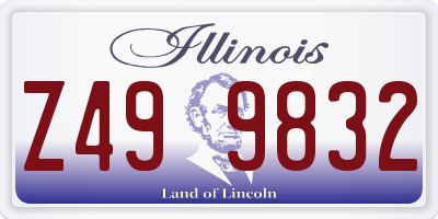 IL license plate Z499832