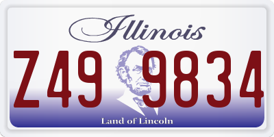 IL license plate Z499834
