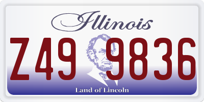 IL license plate Z499836