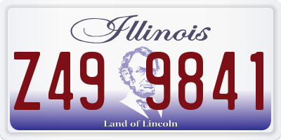 IL license plate Z499841