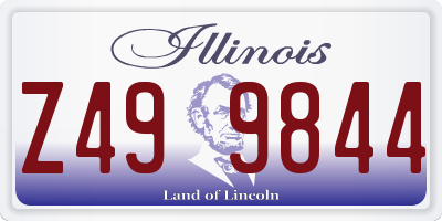 IL license plate Z499844