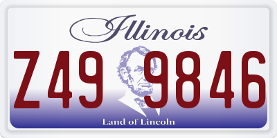 IL license plate Z499846