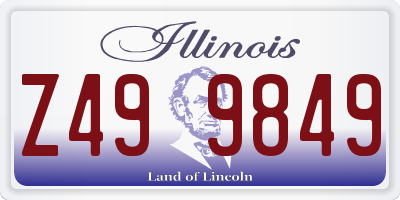IL license plate Z499849