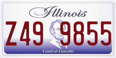 IL license plate Z499855