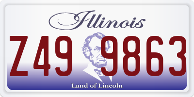 IL license plate Z499863