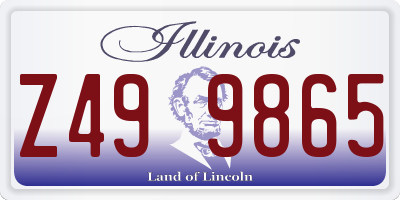IL license plate Z499865