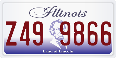 IL license plate Z499866