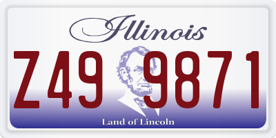 IL license plate Z499871