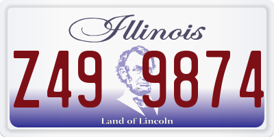 IL license plate Z499874
