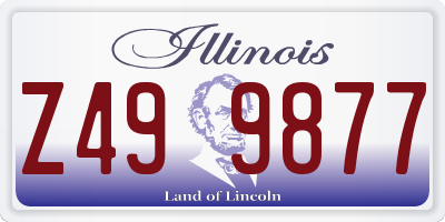 IL license plate Z499877