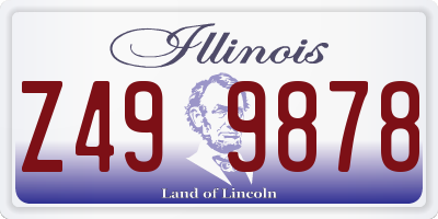 IL license plate Z499878