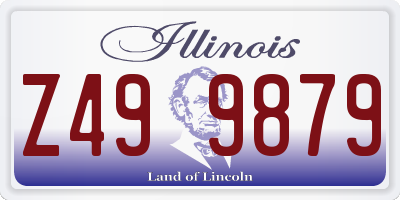 IL license plate Z499879