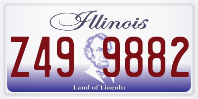 IL license plate Z499882