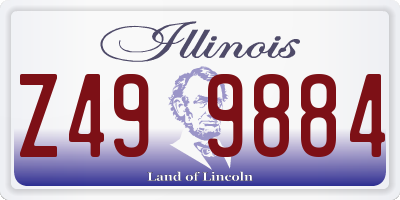 IL license plate Z499884