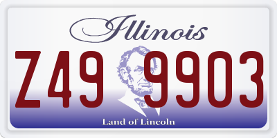 IL license plate Z499903