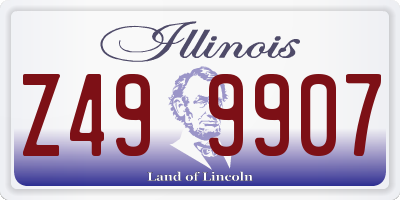 IL license plate Z499907