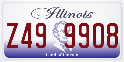 IL license plate Z499908