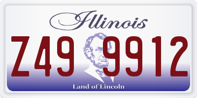 IL license plate Z499912