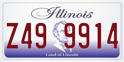 IL license plate Z499914