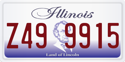 IL license plate Z499915