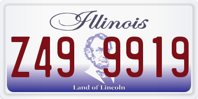 IL license plate Z499919