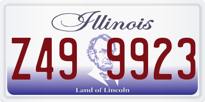 IL license plate Z499923
