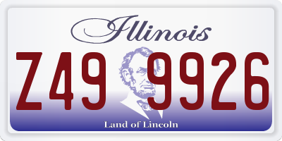 IL license plate Z499926