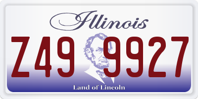 IL license plate Z499927
