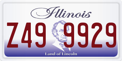 IL license plate Z499929