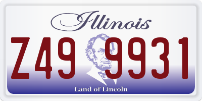 IL license plate Z499931