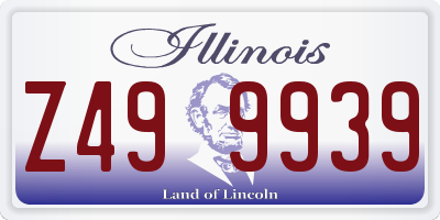 IL license plate Z499939