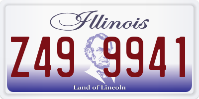 IL license plate Z499941
