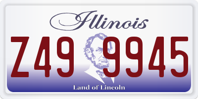 IL license plate Z499945
