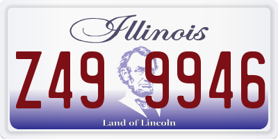 IL license plate Z499946