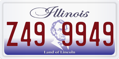 IL license plate Z499949