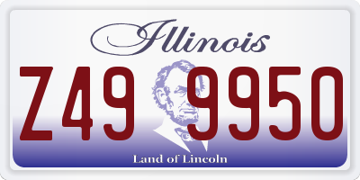IL license plate Z499950