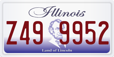 IL license plate Z499952