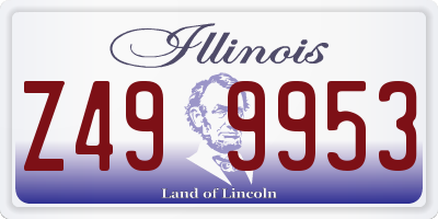 IL license plate Z499953