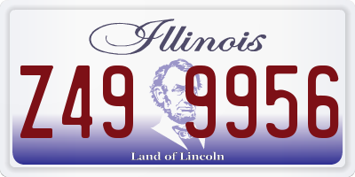 IL license plate Z499956