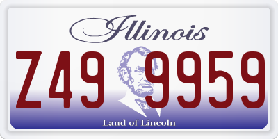 IL license plate Z499959