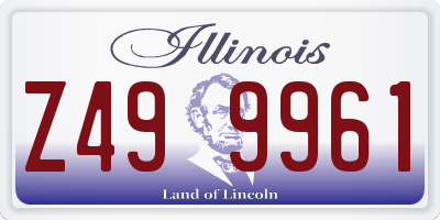 IL license plate Z499961