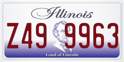 IL license plate Z499963