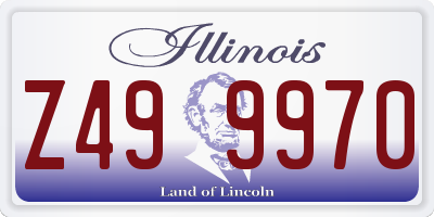 IL license plate Z499970